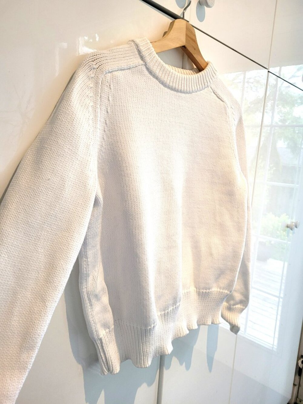 J. Crew Women's Crew Neck Cotton Blend Sweater Ivory Size XS